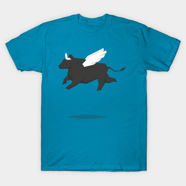 winged bull T-Shirt by jhurtado